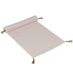 Clara löpare vit/rosa 90cm