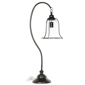 Bordslampa svart/glas