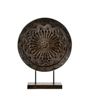 Fönster/Bord dekoration Plate Brun metall