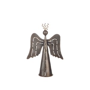 Ängel i hamrad plåt liten