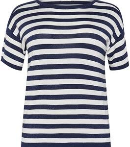 KCregitta Striped Pullover Blå-Silver