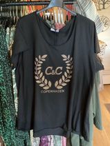 C&C T-shirt Svart med guldtryck